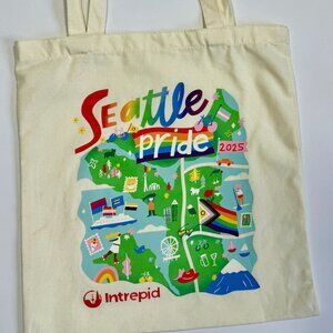 Seattle Gay Pride Intrepid tote bag canvas rainbow
